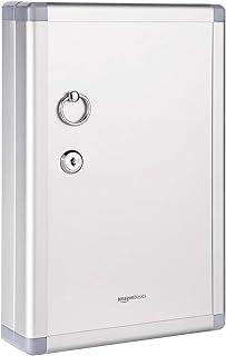 Amazon Basics 24 Key Position Cabinet lock Box, Silver, 31.8 D x 21.6 W x 2.5 H