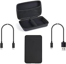 Portable 500GB External Hard Drive HDD with Bag – USB C & USB 3.0 for PC, Mac, Playstation, Andriod with USB C and Iphone 15 /16, TV, Xbox and Wii U - Dual Connector - Ultra Fast (500GB)