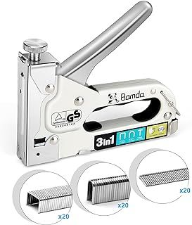 Staple Gun – 3 in 1 Heavy Duty Staple Gun with 3000 Staples, Upholstery Staple Gun for Wood, Carpentry, Decoration, Cable Tacking