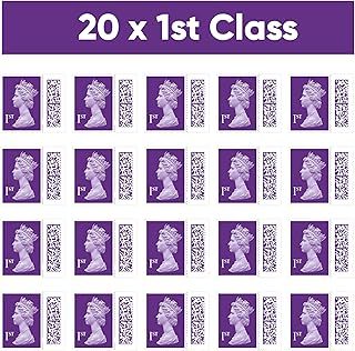 1st Class Stamps - 20 Pack UK Letter Postage Stamps with Barcode - First Class