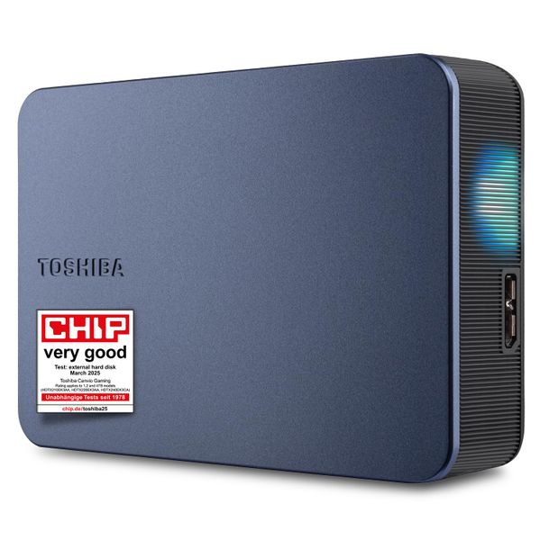 Toshiba Canvio Gaming 4TB – Portable 2.5’’ External Hard Drive compatible with most PlayStation, Xbox and PC consoles, USB 3.2. Gen 1 Technology, Black (HDTX140EK3CA)