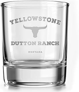 Yellowstone Dutton Ranch 10oz Old Fashioned Whiskey Rocks Glass