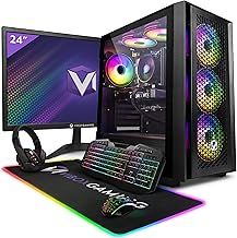 Vibox V-2 Gaming PC Bundle • AMD Ryzen 5 5500 4.2GHz • Nvidia GTX 1650 4GB • 16GB RAM • 480GB SSD • Windows 11 • 24" Monitor • WiFi