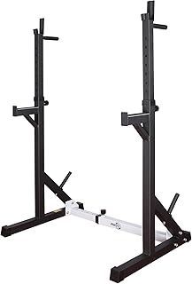 RIP X Adjustable Squat and Bench Press Rack Stand with Spotters and Dip Bars