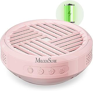 MelodySusie SProR Rechargeable Nail Dust Collector, Cordless Dust Suction Machine Compact Powerful Vacuum Fan for Beginner with Reusable Filter, Manicure Pedicure Tool for Acrylic Nail (Pink)