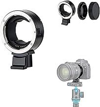 JJC EF-RF Auto Focus Mount Adapter Converter for Canon EF EF/S Lens to EOS R Ra RP R1 R3 R5 R5II R5c R6 R6II R7 R8 R10 R50 RF Mount Camera, Metal Mount Detachable Tripod Foot with 1/4"-20 Thread