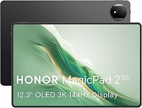 HONOR MagicPad2,12.3-inch AI Tablet, 10050mAh Large Battery,12+256GB Storage, 144Hz OLED 3K Eye Comfort Display, Android 14,Black