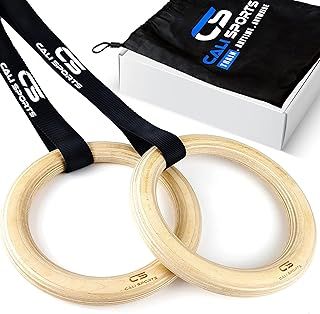 CALI SPORTS Wooden Gymnastic Rings, Calisthenics Equipment, Olympic Ring, Gymnastics equipment for home