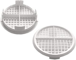 10 Number Timloc 70mm White Plastic Round Circular Push in Soffit Air Vents Vivarium