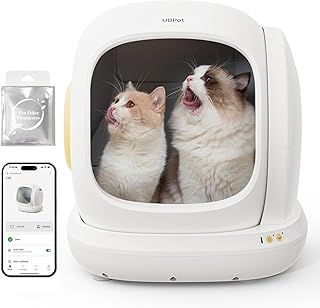 UBPET C20 Automatic Cat Litter Tray - Big-Opening, Low-Entry, Self-Cleaning, Smart Robot Litter Box for Multiple Cats