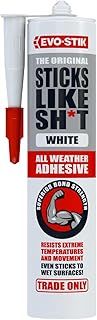 EVO-STIK Sticks Like Sh*t Adhesive, All Weather, Extreme Temperature & Movement Resistant, Colour: White, Size: 290ml
