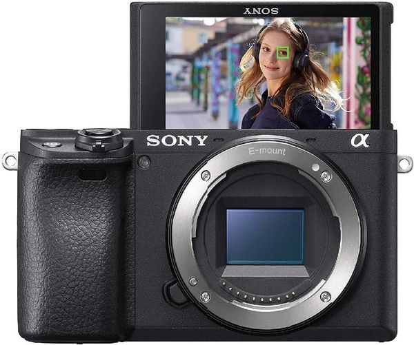 Sony Alpha 6400 APS-C Mirrorless Camera (24.2MP, Real-Time Eye Autofocus, 4K Video, 0.02s Fast AF, Tiltable Screen, Ideal for Vlogging, Travel and Content Creation), Black