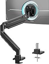 Heavy Duty Ultrawide Monitor Arm for 49 inch Screens up to 20KG, Fully Adjustable Single Desk Mount Stand, VESA 75x75mm/100x100mm, C-clamp & Grommet Mount