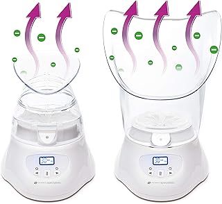 Rio Facial Steamer and Facial Sauna for Effective Deep Skin Cleansing, Opens Pores & Removes Blackheads with Diffuser with Air Ionisation, Digital Control, Face Steaming, Steam Deep Cleansing