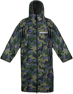 Two Bare Feet Weatherproof Long Sleeve Changing Robe and Changing Mat, Waterproof, Windproof, Soft, Sherpa Fleece, Watersports, Swimming, Surfing, SUP