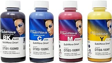 Ink Tec Sublinova Smart DTI Dye Sublimation Inks (4 Colour Set (C,M,Y,K), 100ml)