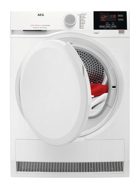 AEG 6000 Series ProSense Condenser T6DBG720N, 7Kg Tumble Dryer, Freestanding, Delay start option, Sensor dryer, Reverse Tumbling, 1400 RPM, 66 Decibels, ‎2800 W, White