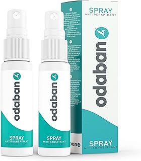 Odaban Antiperspirant Deodorant Spray, Clinical Strength Aluminium Chloride Strong Antiperspirant Hyperhidrosis Treatment Sleep Spray for Excessive Sweating, 2-Pack 30 ml