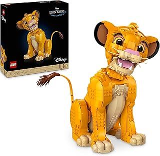 LEGO ǀ Disney Young Simba the Lion King - Collectible Animal Figure Building Set - Nostalgic Gift for Mothers - Home or Office Décor Model Kit for Adults - 43247