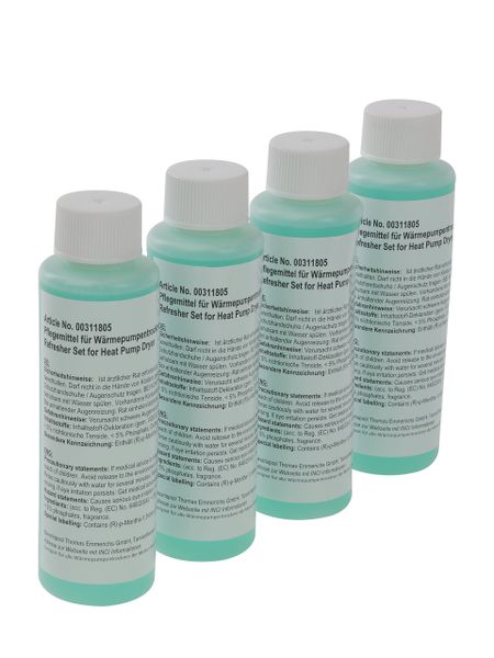 Bosch Heat Pump Tumble Dryer Cleaner - 4 x 125ml - Cleaning and Maintenance for Odor-Free Dryer - Recommended 2-3 Times a Year