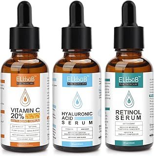 Age Defying Serum 3 Pack with Vitamin C, Retinol and Hyaluronic Acid - Boost Skin Collagen,Hydrate & Plump Skin, Anti Aging & Wrinkle Facial Serum