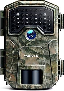WOLFANG Wildlife Camera, 48MP 4K Trail Camera with 36pcs 940 nm IR LEDs Night Vision Motion Activated, Hunting Camera IP66 Waterproof for Wildlife Recording