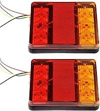 Rear Trailer Light 8 LEDs Low Power Consumption 5W Waterproof 20cm Easy install, Universal 12V (2 PCS)
