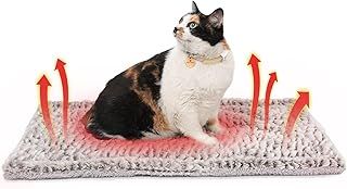 MORA PETS Self Heating Cat Bed Heated Cat Blanket Washable Warming Pet Pad Electric-Free Heat Bed Puppy Cushion Small Thermal Mat Reversible 70 x 46 cm
