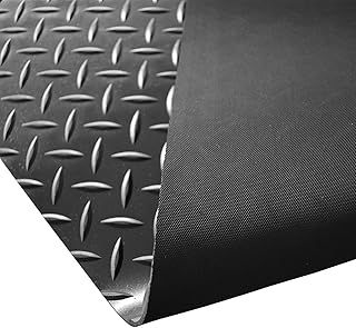 Checker Rubber Mat for Garage, Camper Van, Equine Flooring - Non Slip Mat 5mm Thick Rubber Matting, 1.5M Width, A Grade Garage Flooring with 18 Variations to Choose From (1/2M X 1.5M)