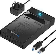 Sabrent Hard Drive Enclosure, Lightning Fast Transfer Speeds 5Gbps, SATA to USB HDD Enclosure for 2.5 3.5 inch SSD HDD Disks - 22TB, USB Cable Included, Tool-free Hard Drive Docking Station (EC-KSL3)