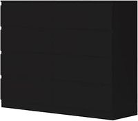 Matt Black XL 8 Drawer Chest. Modern Bedroom Furniture Chest of Drawers - W110 x H99 x D40cm