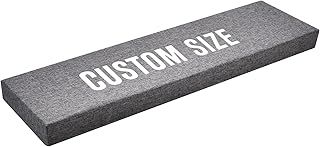 Azincoer Custom Size Bench Cushion, Bay Window Seat Cushion, Thick Upholstery Foam Long Chair Cushion Sofa Pads Outdoor/Indoor Patio Furniture (Color : Gray, Size : Custom Size)