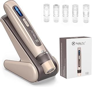 Hydra.Pen H5 Microneedling Pen, EMS Microcurrent + Automatic Application of Serum + Microneedling 3 in 1 Skin Care Tool for Skin Care, Wrinkles, Scars and Hair Loss, Gifts for Women/Men, Gold