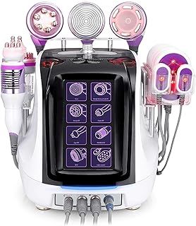 9 in 1 Cavitation Machine Professional Beauty Machine with Version 2.5 Flat Probe Microcurrent Skin Care Tools Equipment for Home SPA and Beauty Salon Use