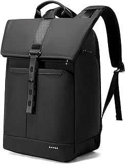 BANGE Roll Top Backpack Large Work Backpack for 15.6 inch Laptop Waterproof Anti-Theft Backpack Travelling Hiking Camping College School Daily fashion for men and women