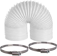 Qualtex Extra Long Universal Tumble Dryer 4M Extension Vent Hose 4" & 2 Clamp Band Clips Fits hotpoint whiteknight hoover beko bosch electrolux etc tumble dryers