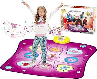 Dance Mat Toys for Girls, Play Mat with LED Lights, Adjustable Volume, 3 Game Modes, Built-in Music, Dance Game Pad Toy Christmas Birthday Gifts for 3 4 5 6 7 8 9+ years old kids (Purple)