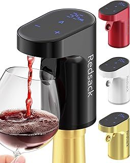 Electric Wine Decanter Aerator Dispenser Pourer Whiskey Adjustable Quantity Liquor Wine Pump Birthday Gift for Men Women Mom Dad Boss Brother Husband Funny Unique Gifts for Him (Black)