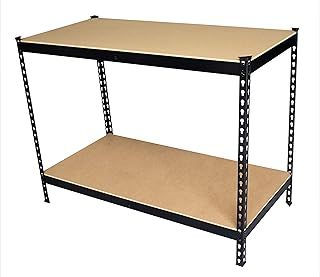 HH Home Hut Heavy Duty Garage Workbench - Ideal Workshop Table with Storage Shelving DIY Tools, Durable Racking Work Benches for Garages Shed Workshops 1200mm x 600mm x 900mm 200kg Load