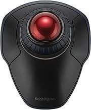 Kensington Orbit Wireless Trackball with Scroll Ring, Professional Computer Mouse with Bluetooth, (2.4GHz Wireless), Optical Tracking & AES Encryption Security, Left or Right Handed - Black (K70992WW)