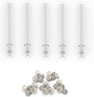 Straight Glass Stem for Arizer Solo/Air MAX All Versions, Mouthpiece Kit with (x25 Screens) by The Vapetrix