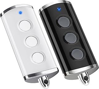 pepape 2 Pack Garage Door Remote Transmitter Compatible with Hormann BiSecur HSE2-868-BS, HSE4-868-BS, HS5-868-BS for HORMANN ProMatic SupraMatic RollMatic Operator Black & White