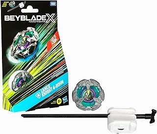 Beyblade X Lance Knight 4-80HN Starter Pack, Right-Spin Defense Type Top and Launcher, Customisable Battle Toy for Kids Aged 8+