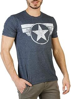 Marvel Men's Captain America Cap Logo T-Shirt