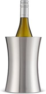 Oak & Steel - Premium Wine Cooler Bucket - Stainless Steel Double Walled Wine Bottle Cooler - Champagne Bottle Cooler 19cm x 10cm - Gift for Birthday, Wedding, Anniversary and Summer Garden Party