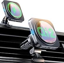 ESR for Qi2 15W MagSafe Car Charger, Qi2-Certified Wireless Car Charger, Air Vent/Dashboard Car Phone Holder Wireless Charger, Magnetic Phone Car Mount for iPhone 16/15/14/13/12, Galaxy S25 Series