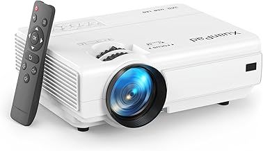 Mini Projector, 2025 Upgraded 14000L Portable Video Home Projector, HD 1080P Supported, Compatible with TV Stick, HDMI, USB, AV, Laptop, iPhone, Android Smartphone