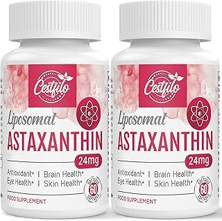 Cestfilo Liposomal Astaxanthin Supplement 24MG, Maximum Absorption, Natural Antioxidant for Skin & Eye Health, Gluten Free, Non-GMO & No Gluten (120 Count (Pack of 2))
