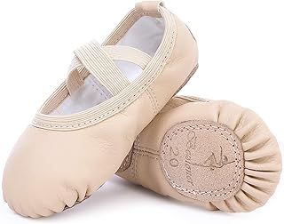 Ballet Shoes Leather Ballet Flats Split Sole Dance Slippers for Girls Toddlers Women