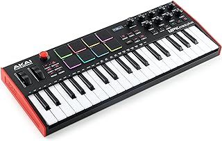 Akai Professional MPK Mini Plus - USB MIDI Keyboard Controller with 37 Mini Keys, 8 MPC Pads, Sequencer, MIDI/CV/Gate I/O, Music Production Software and Native Instruments Sound Package